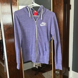 Purple Nike zip up hoodies